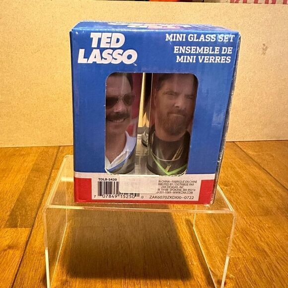 Ted Lasso Apple TV Mini Shot Glass 4 Piece Set 2oz each New in box Zak! - Picture 3 of 7